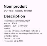 SPLIT ROCH 24000BTU INVERTER