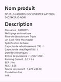 SPLIT LG 24000BTU 3CV INVERTER ARTCOOL S4Q24K2RJD NOIR