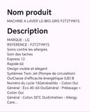 MACHINE A LAVER LG 8KG GRIS F2T2TYM1S