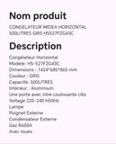 CONGELATEUR MIDEA HORIZONTAL 500LITRES GRIS HS527FZG43C