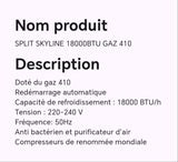 SPLIT SKYLINE 18000BTU GAZ 410