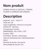CONGELATEUR LG VERTICAL 7TIROIRS PLAQUE ALUMINIUM GRIS GN304SL