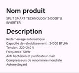 SPLIT SMART TECHNOLOGY 24000BTU INVERTER