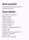 CONGELATEUR ELACTRON VERTICAL 4TIROIRS GRIS EL236