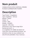 Congélateur ASTECH vertical 6tiroirs plaque aluminium gris FA230PS