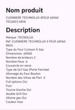 CUISINIERE TECHNOLUX 4FEUX 60X60 TEC60CS NEW