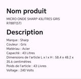 Micro onde SHARP 43litres gris