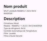 SPLIT LAAISUN 9000BTU 1.25CV R410 INVERTER
