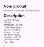 Réfrigérateur DESKA mini bar SD62DK
