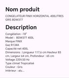 CONGELATEUR FINIX HORIZONTAL 400LITRES GRIS BDW377