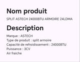 SPLIT ASTECH  24000BTU ARMOIRE 24LDMA