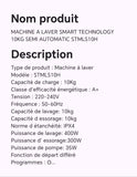 MACHINE A LAVER SMART TECHNOLOGY 10KG SEMI AUTOMATIC STMLS10H
