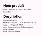 SPLIT LAAISUN 24000BTU 3CV R410 INVERTER