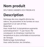 SPLIT BEKO 24000BTU 3CV FREON 410