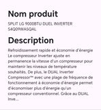 SPLIT LG 9000BTU DUEL INVERTER S4Q09WA5QAL