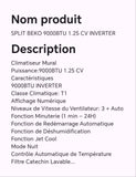 SPLIT BEKO 9000BTU 1.25 CV INVERTER