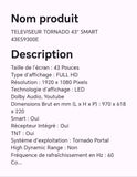 TELEVISEUR TORNADO 43" SMART 43ES9300E