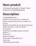 TELEVISEUR SAMSUNG 55" SMART TACTIL INTERACTIF LH55WMBWBGCXEN