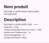 MACHINE A LAVER HAIER 10KG BLANC HW100B14939