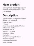 CONGELATEUR SMART TECHNOLOGY VERTICAL 7TIROIRS NOFROST GRIS STCD899NFM