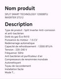 SPLIT SMART TECHNOLOGY 12000BTU INVERTER STS12