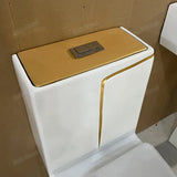Ensemble Lavabo Moderne + Chaise Anglaise Ergonomique  - Blanc Doré