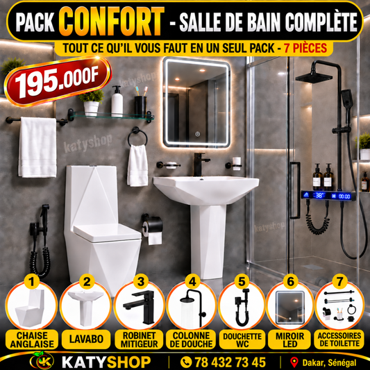 PACK CONFORT – Salle de Bain Complète en 1 SEUL PACK !