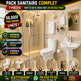Pack Sanitaire complet - 7 Pièces: Tout ce qu'il vous faut en un seul Pack - Equipement Salle de Bain (Copy)