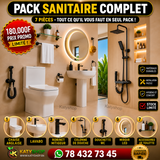 Pack Sanitaire complet - 7 Pièces: Tout ce qu'il vous faut en un seul Pack - Equipement Salle de Bain