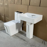 Ensemble Lavabo Moderne + Chaise Anglaise Ergonomique  - Noir et Blanc