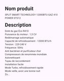 Split Smart Technology 12000BTU  Gaz 410 Power STS12