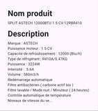SPLIT ASTECH 12000BTU 1.5 CV  12RBR410