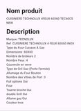 Cuisinière Technolux 4 Feux 60 x 60 Inox
