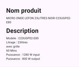 Micro-ondes Lefon 23 Litres