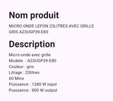 Micro-ondes Lefon 23 Litres avec Grille
