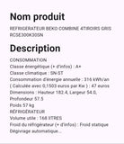 Réfrigérateur Beko Combine 4 Tiroirs