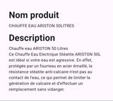 Chauffe Eau Ariston 50 Litres