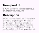 Chauffe Eau Astech 36 Litres Électrique
