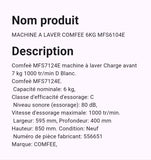 Machine A Laver Comfee 6 Kg Blanc