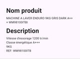 Machine A Laver Anduro 9 Kg Gris
