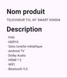 Téléviseur TLC 43" Smart