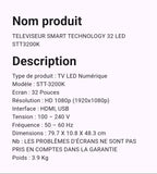 Téléviseur Smart Technology 32" Led