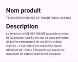 Téléviseur Hisense 32" Smart