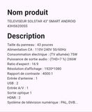 Téléviseur Solstar 43" Smart Android