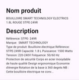 Bouilloire Smart Technology Electrique 1,8 Litres Rouge STPE249R