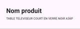 Table Televiseur En Verre Noire