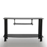 Table Televiseur En Verre Noire