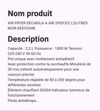 Friteuse A Air Decakila 2 Pièces 2,2 Litres