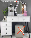 Coiffeuse avec miroir 5 tiroirs