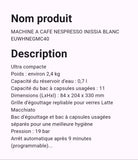Machine à café - Nespresso Inissia Blanc